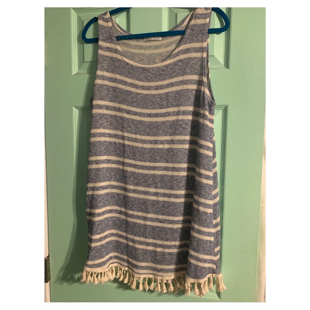Fringe sweater tank
